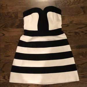 Laundry black and white stripe dress